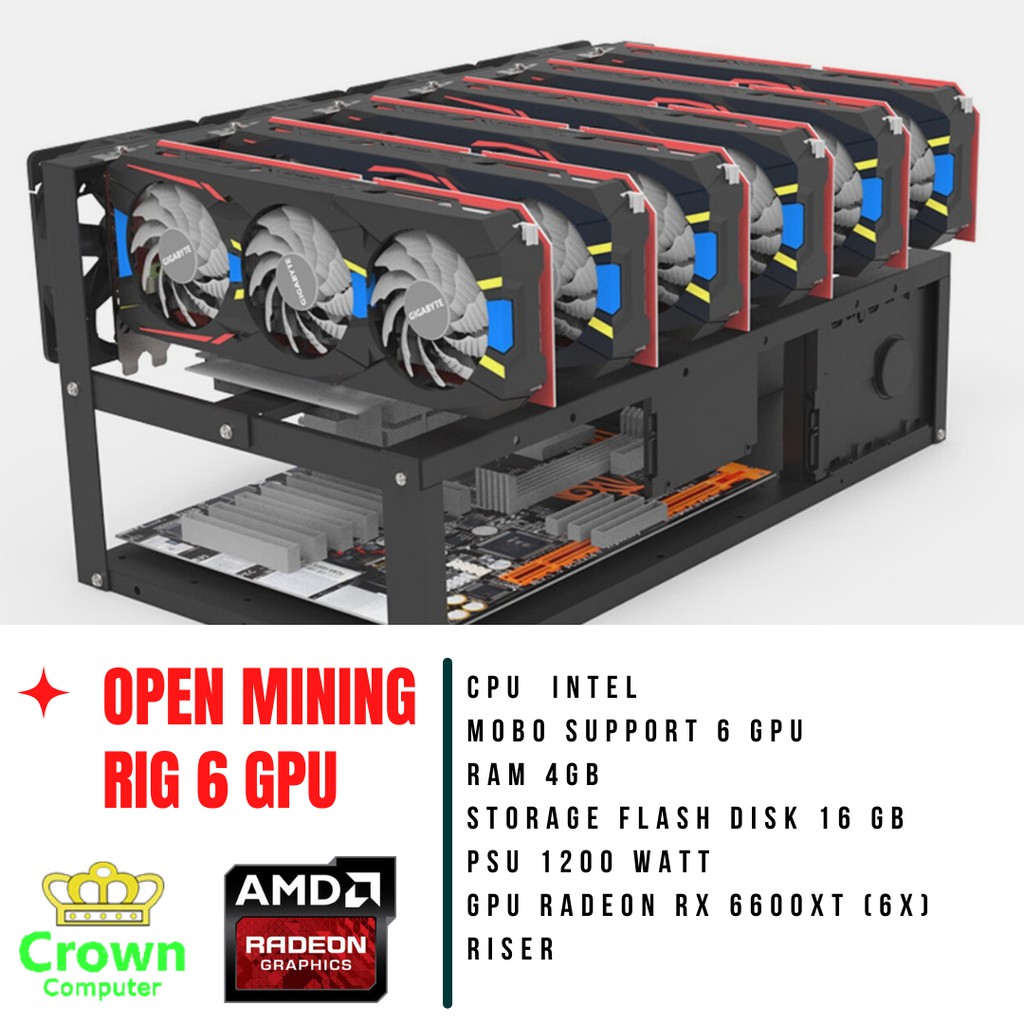MINING RIG 6 GPU RX 6600XT