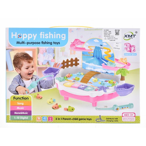 B9939 Mainan Anak Happy Fishing 2in1 Fishing Toys - Mainan Anak Fishing Park Multifunctional