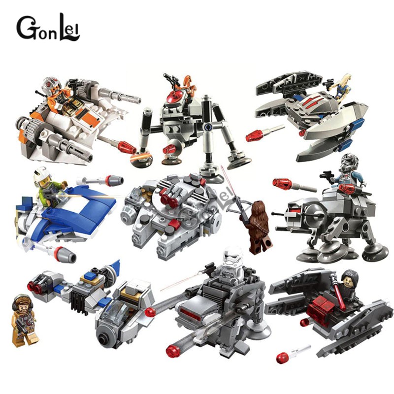 Mainan Lego Anak NEW Star Wars MICROFIGHTERS Republic Gunship ARC-170 Starfighter Building Blocks