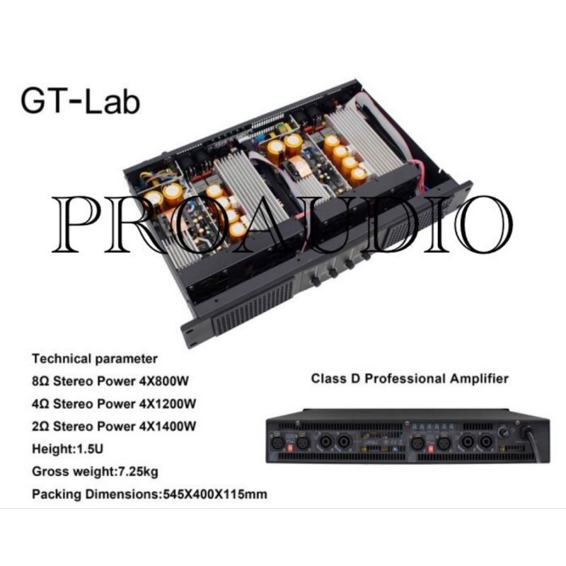 Power Amplifier Gt Lab SC4800 SC 4800 Class D Professional Amplifier