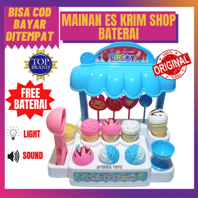 MAINAN ANAK ES KRIM ICE CREAM SHOP BATERAI/MAINAN ES KRIM ES KRIMAN BATERAI/MAINAN ES CREAM ANAK PER