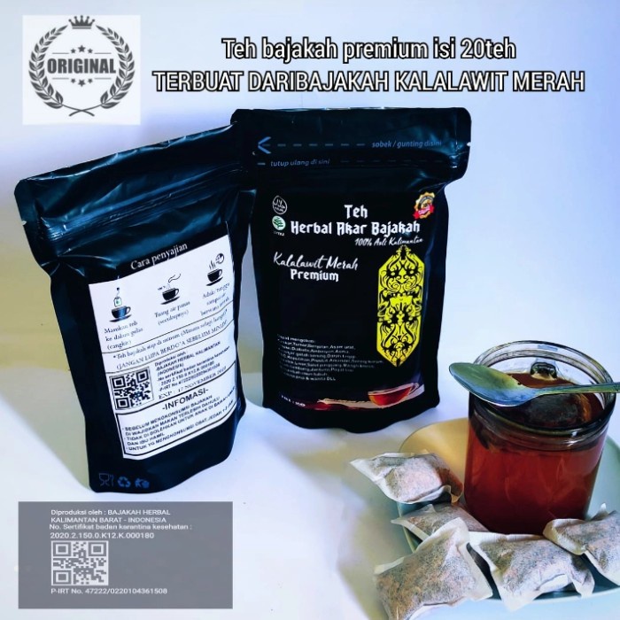 

ORIGINAL MURAH Teh Herbal Akar Bajakah Kalalawit Merah Premium isi 30 Pcs