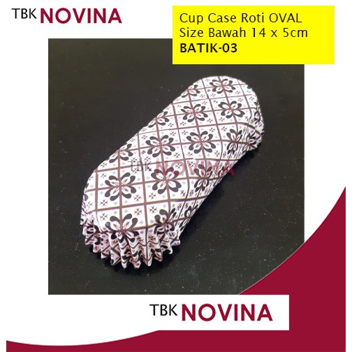 Oval Cup Case Roti / Paper Cup Oval / Kertas Alas Roti Motif BATIK - Kertas Cup Roti Oval