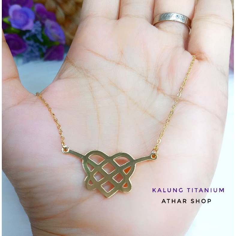 TITANIUM ASLI!!! KALUNG TITANIUM WANITA KUPU KUPU ATHAR SHOP BISA COD