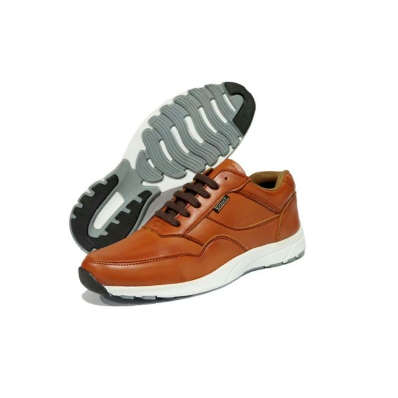 SEPATU EIGHT PROTION - Sepatu Sneakers Pria Dewasa Kulit Asli Leather Men Casual Santai Hangout Gaya Terbaru Murah