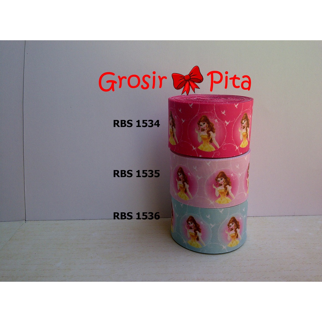 

(25 yard) Pita Grosgrain Motif Princes RBS 1534,1535,1536 | Toko Bahan Craft | Grosir Pita