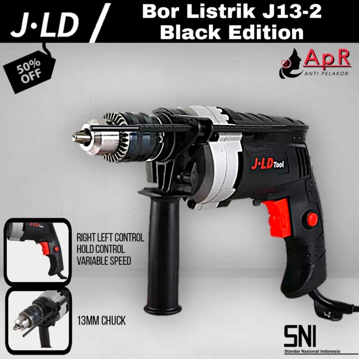 promo mesin bor 13mm uchiha type 13-6 kayu tembok besi impact drill