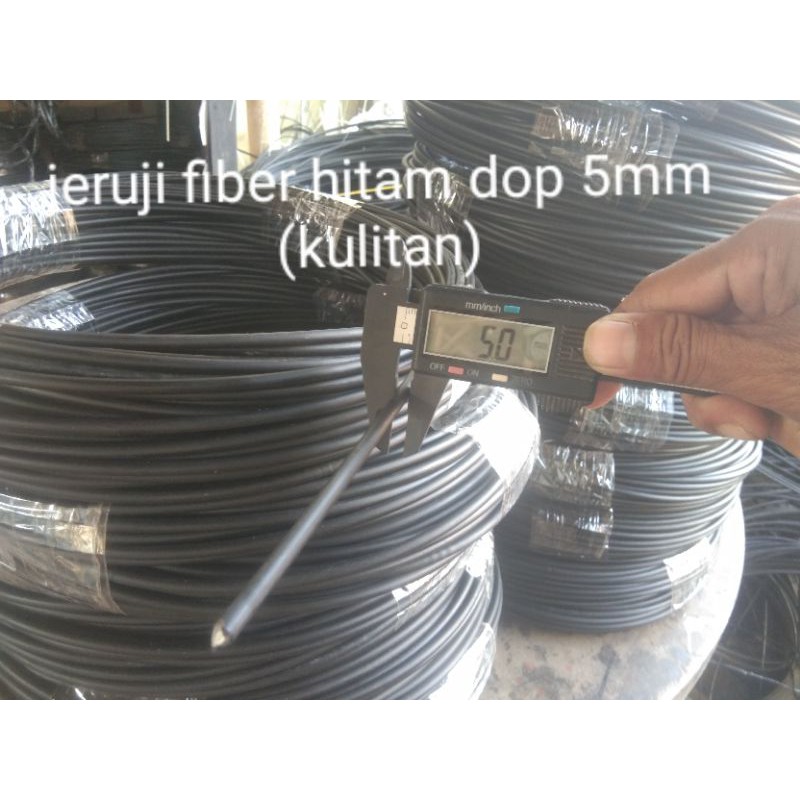 jeruji fiber hitam dop 5mm ( kulitan)