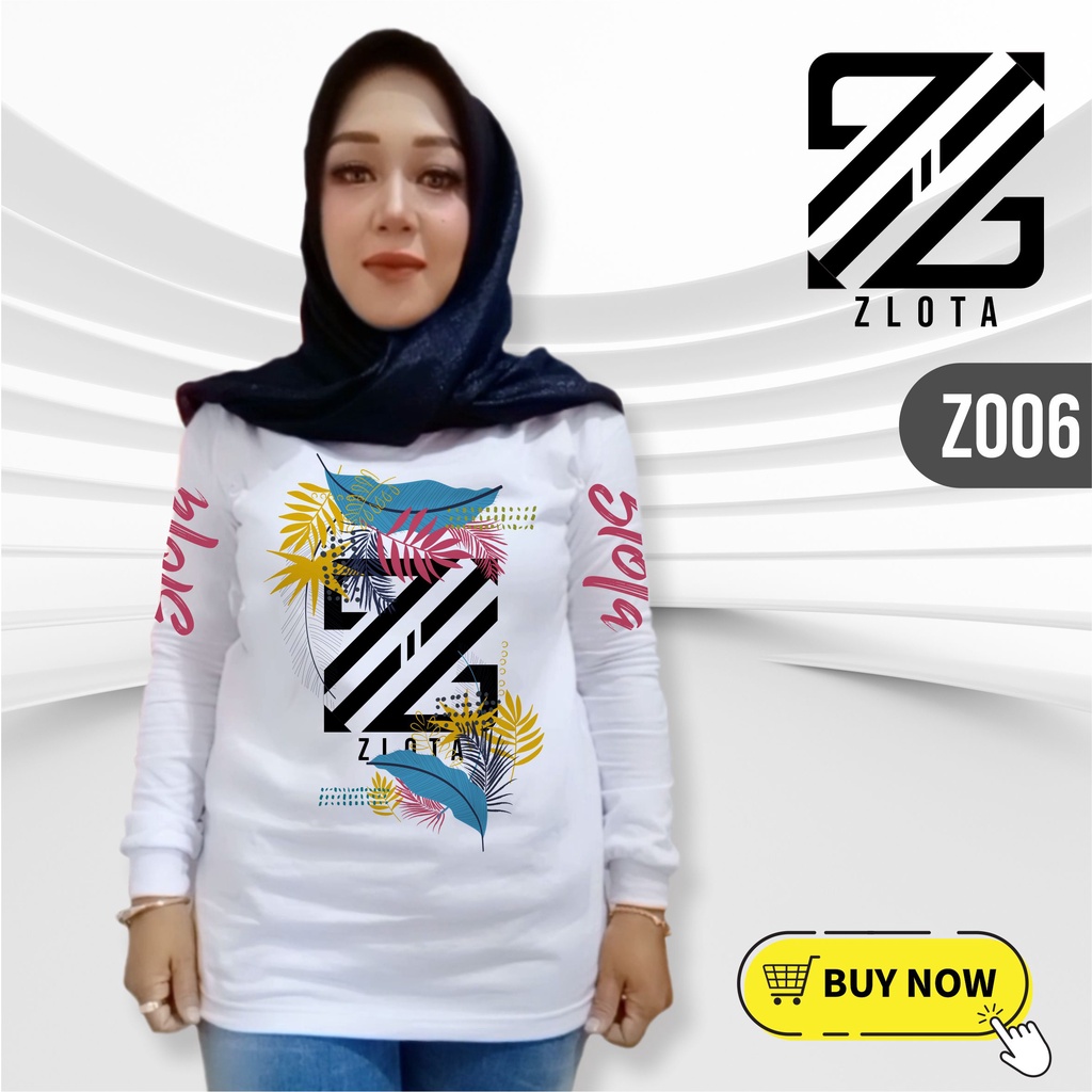 01ZLQ Zlota 2022 Kaos Wanita Lengan Panjang Terbaru 2022 Zlq Korea Original Warna Lilac Merah Navy O