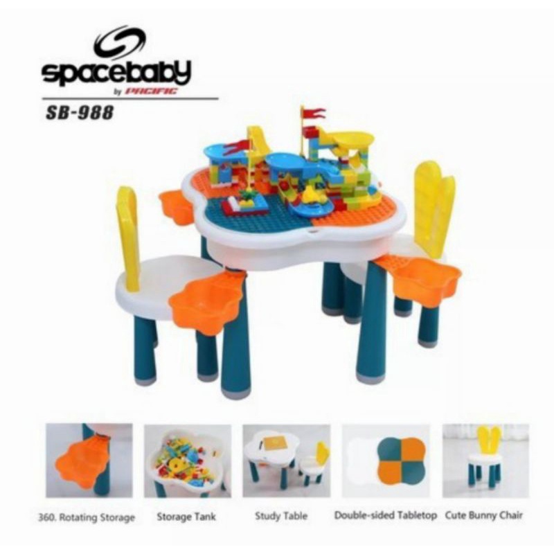 Space baby Lego multifungsi meja dan kursi SB988