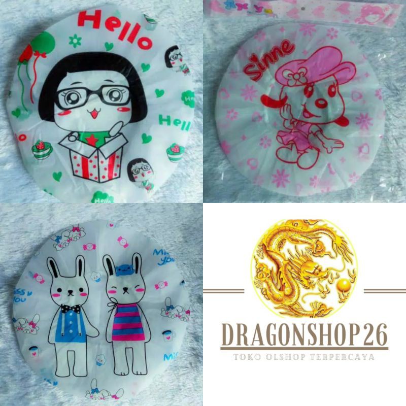 Shower Cap Karakter Kartun Waterproof High quality