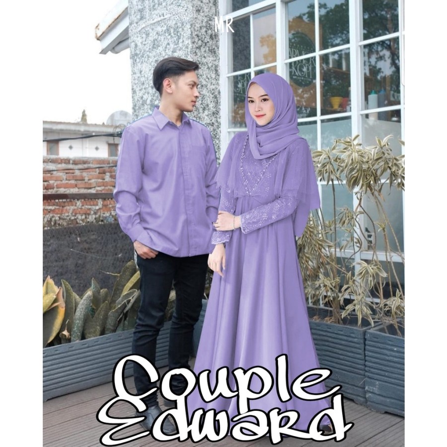Baju Gamis Pasangan Couple Muslim Brukat Lengan Panjang baju gamis couple terbaru 2021 wanita mewah