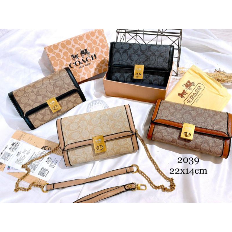 coach Hutton clutch signature kode 2039 free box