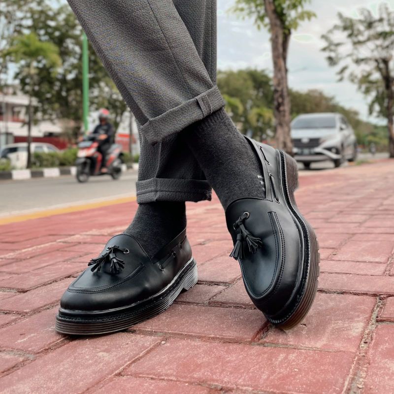 Sepatu Slip on Pria Original Kulit Pu Leather &quot;XANDERMEN&quot; Sepatu Pria Kasual Formal | Sepatu Loafers
