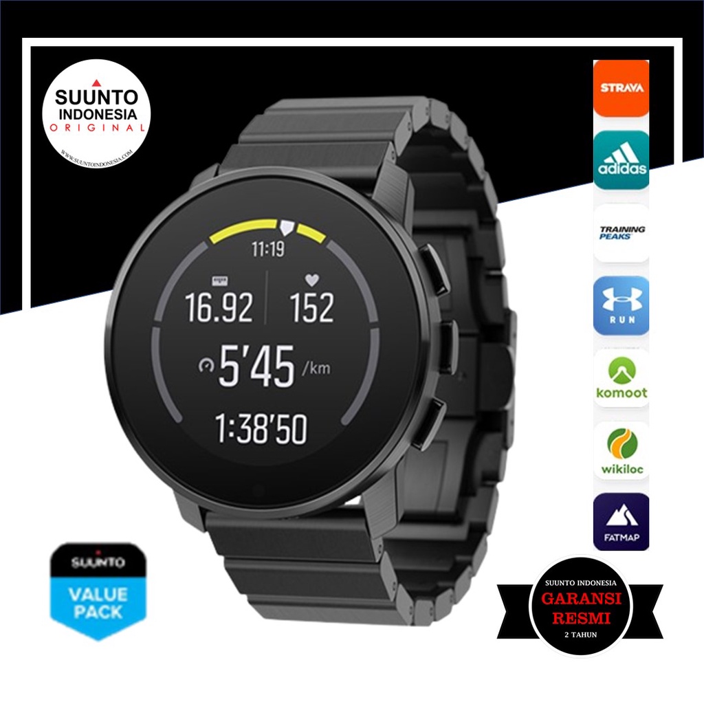 Jual SUUNTO 9 PEAK FULL TITANIUM BLACK ORIGINAL GARANSI RESMI ...