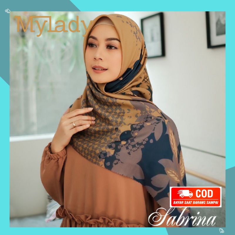 Kerudung My Lady Motif Sabrina Hijab Segiempat Original MyLady