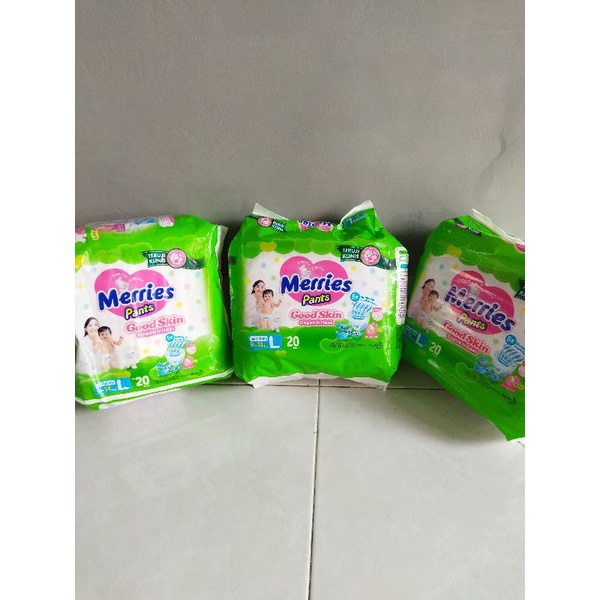 Merries Pants Good Skin L20, XL16 popok bayi murah