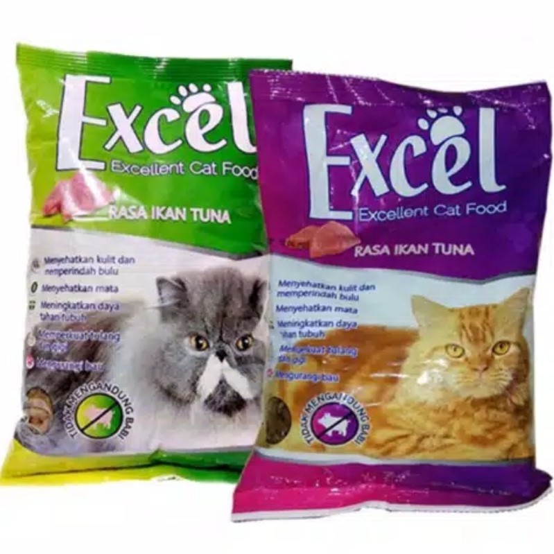 Pakan Kucing Excel 500gr Original Kemasan Pabrik