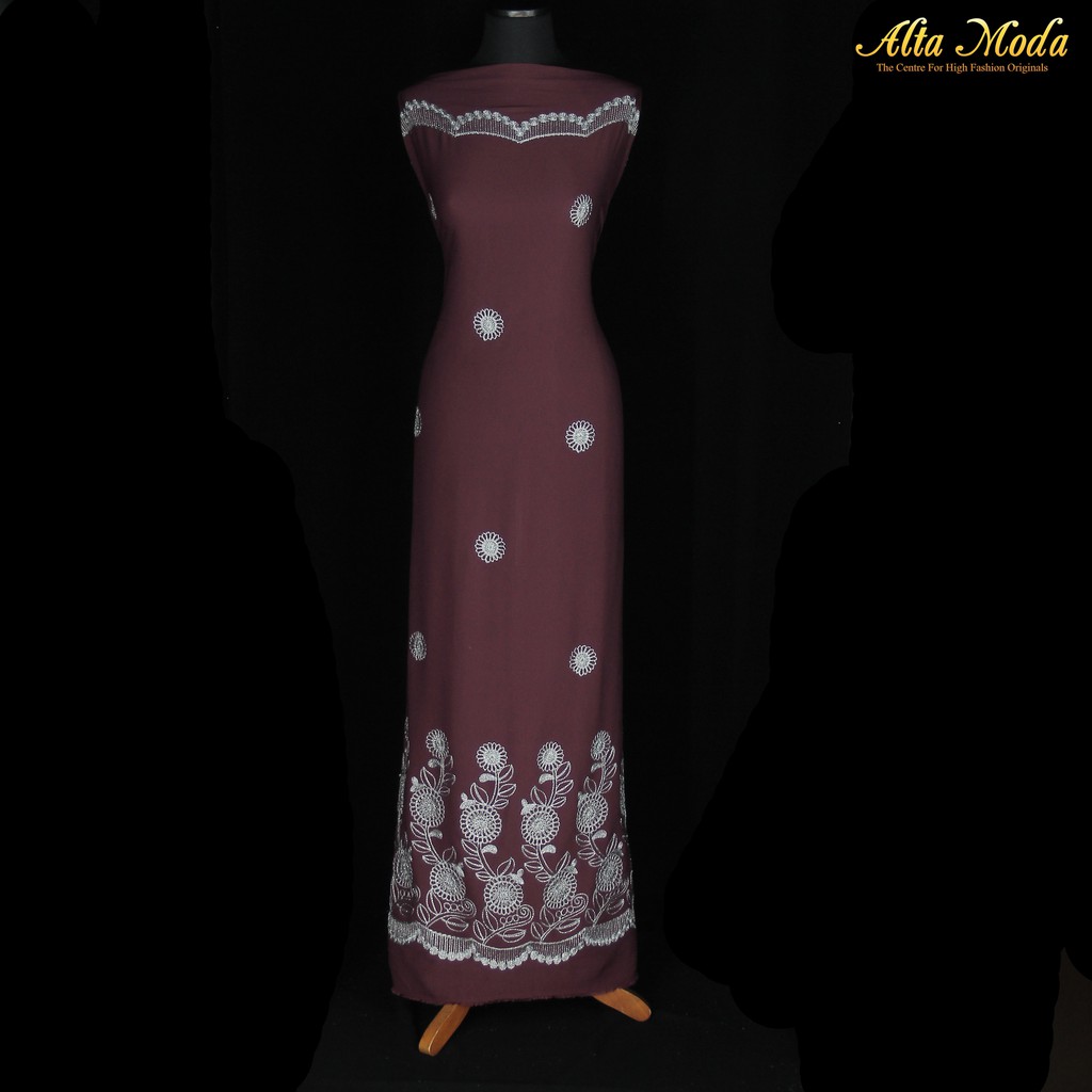

Alta Moda Kain India Bubble Putih Motif Sunflower Burgundy (1M)