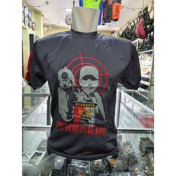 Kaos Kombinasi Perbakin Abu- Kaos Perbakin pundak tulisan