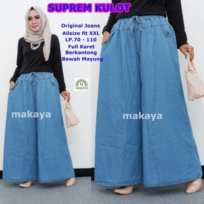 METRO celana suprem kulot mayung jeans wash original murah HQ