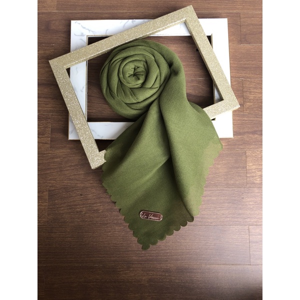 Part 1 Voal Arabian Jilbab Polos Sahara Hijab Segiempat-Leaf