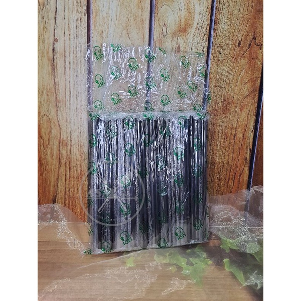 Sedotan Plastik Hitam Runcing Steril Higenis Universal ISI 250PCS /Sedotan plastik /Sedotan teh solo