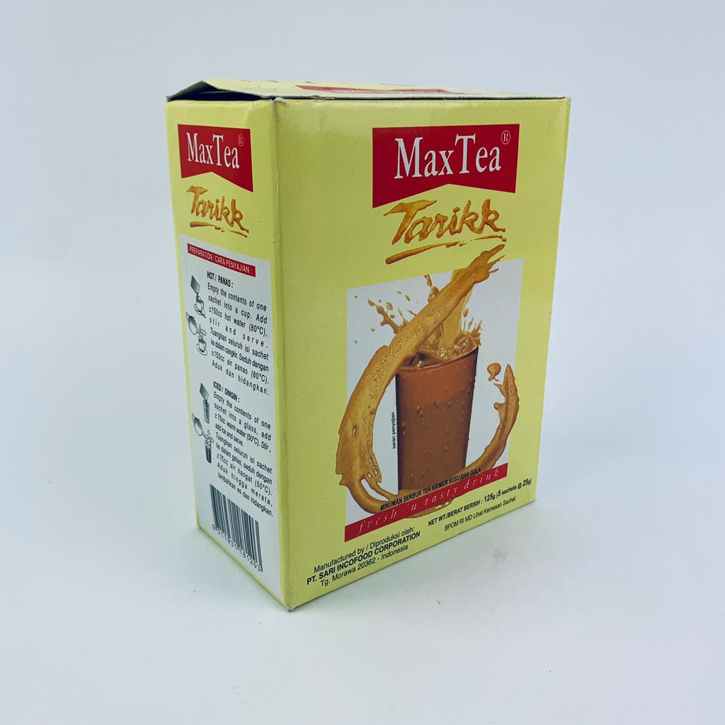 Teh / MaxTea Tarikk / Teh serbuk krimer / Teh Tarikk Dus isi 5sachet