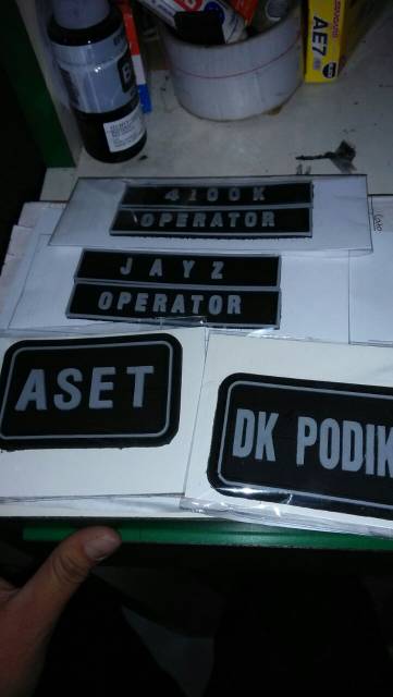 Custom Nametag/Papan Nama/Label Dada Pesanan Khusus Patch Rubber