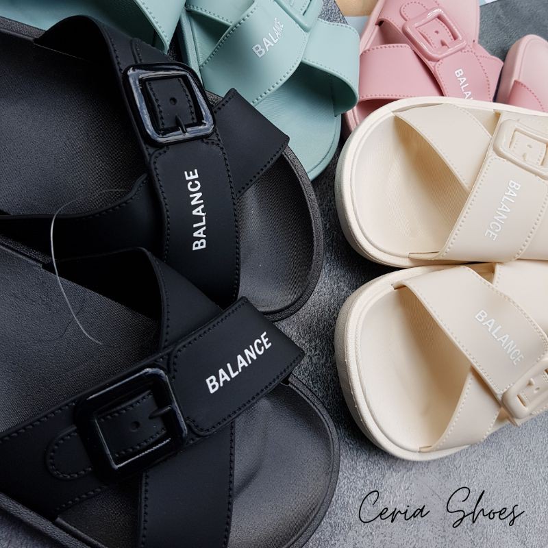 [BEST SELLER] Sendal Jelly Cuted BLC Import Full Karet Lentur Elastis Sandal Slop Silang Kokop-1