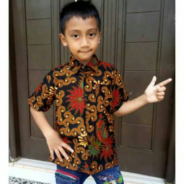Cuci Gudang Hem Atasan Batik Anak Batik Anak Laki-laki Cowok Kemeja Batik w5W8nkcLDOMR3