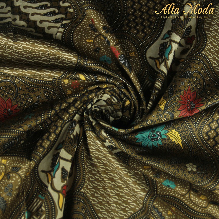 

Alta Moda Katun Batik Parang Solo Cream Mix Hijau Lumut (1M)