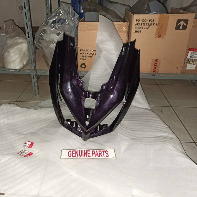 Tameng Depan Cover Dada Vario Techno 110 Karbu Ungu 64301-KVB-N50POV Orginal Ahm