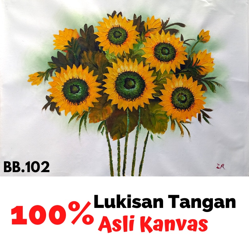 Lukisan Dinding Ruang Tamu Pajangan Rumah Dekorasi Ruang Tamu Lukisan Bunga Kanvas