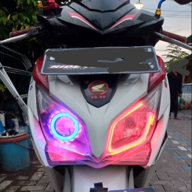 Lampu Projie Vario 125 old  komplit l custom headlamp Vario Techno  projie alis