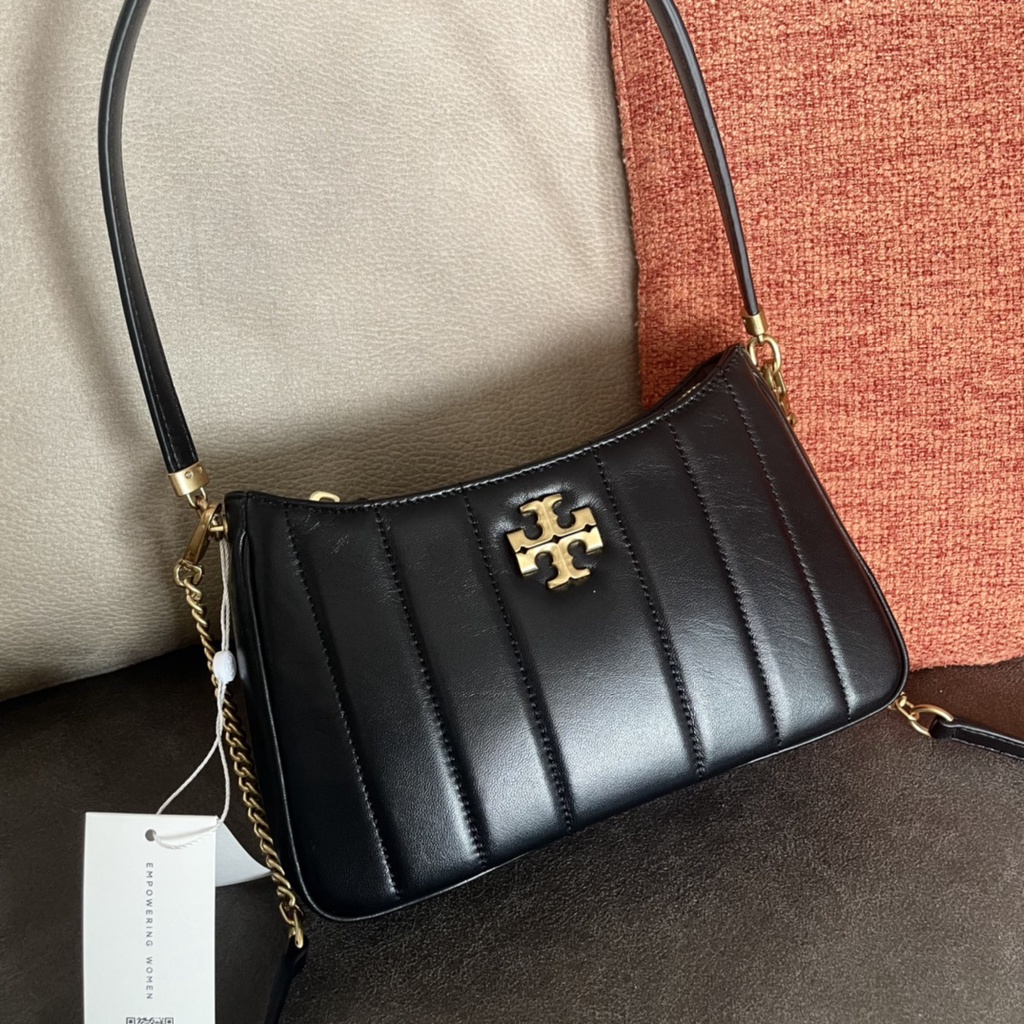 Tory burch tas wanita/TB Kira tas mini kulit domba tas selempang ketiak tas bahu