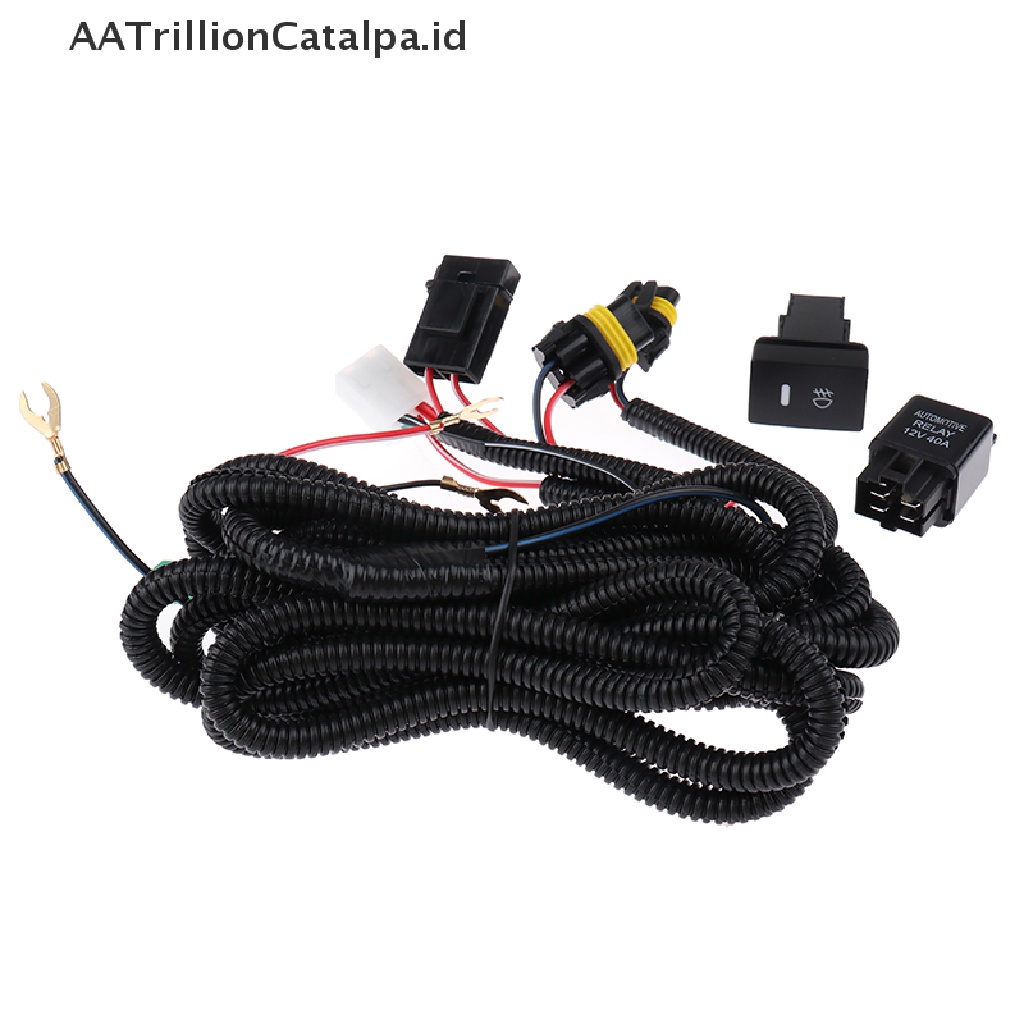 Aatrillioncatalpa H11 Relay Switch Lampu Kabut LED 12V 40A Dengan Kabel Harness