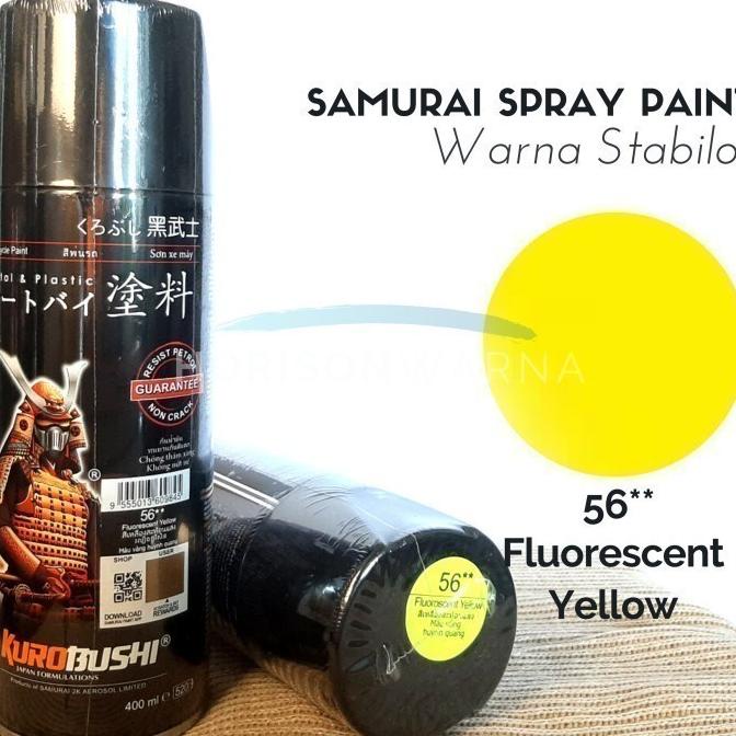 

Pilox Cat semprot SAMURAI PAINT-KUNING STABILO FLUORECENT YELLOW 56**