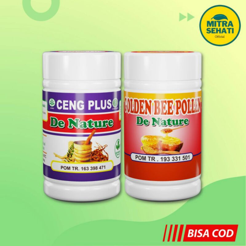 (ORIGINAL) PENYUBUR PRIA, PENGENTAL MANI, STAMINA PRIA - CENG PLUS & GOLDEN BEE POLLEN DE NATURE