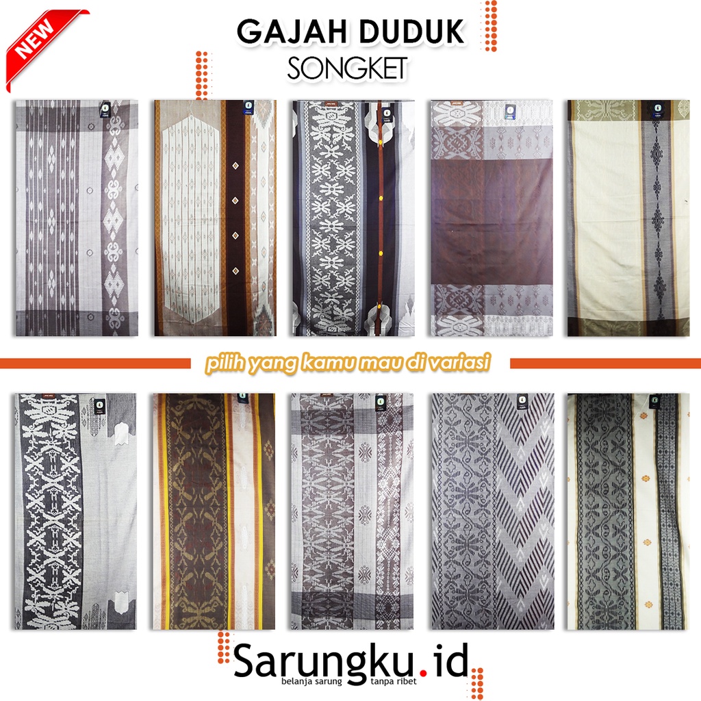 SARUNG GAJAH DUDUK SONGKET