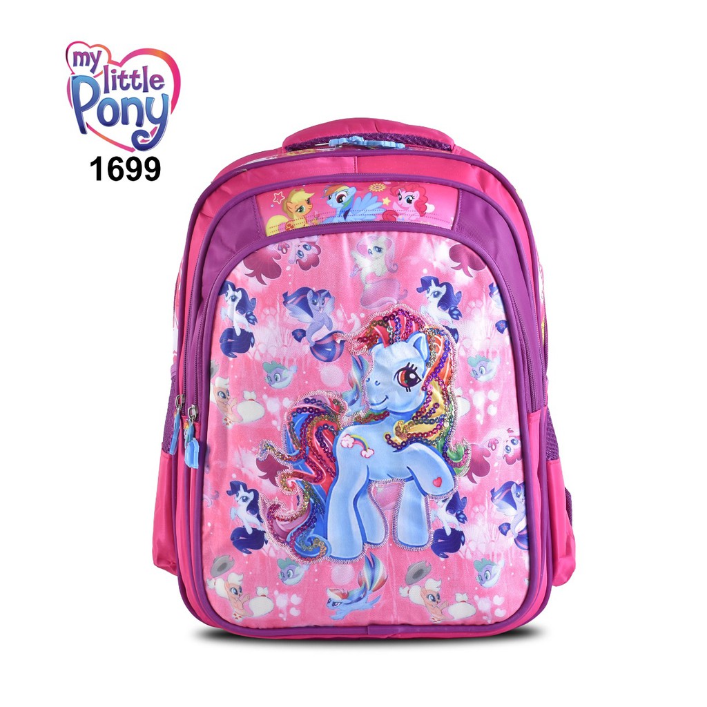 Tas Cartoon Lampu 1699 Tas Sekolah Anak Perempuan (Frozen,Hello Kitty,LOL,My Little Pony,Unicorn)