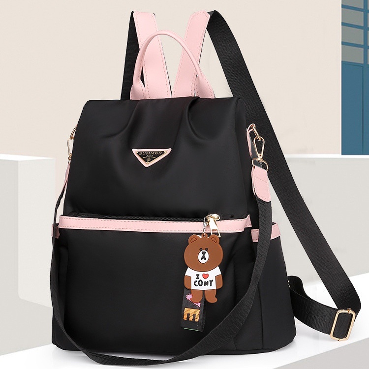 TAS RANSEL WANITA KOREA ANTI AIR HITAM CANOTI IMPORT TA495B5 BACKPACK PUNGGUNG GENDONG SEKOLAH KERJA KULIAH PREMIUM CEWEK BATAM REMAJA KEKINIAN MURAH