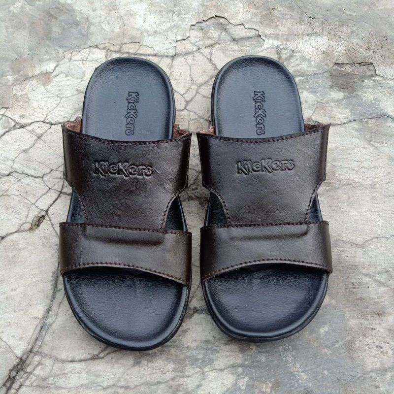 sandal Kickers 02/sandal kulit pria/sandal cowok terbaru/sandal murah/sandal fashion/sandal casual