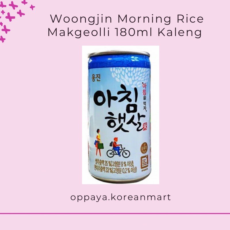 

Woongjin Morning Rice 180ml Kaleng | Makgeolli Kaleng Made in Korea