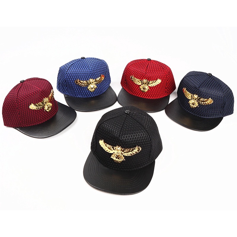 TOPI SNAPBACK IMPORT ASIA EROPA AMERIKA KOREA BURUNG EMAS MEWAH HIP HOP JY5