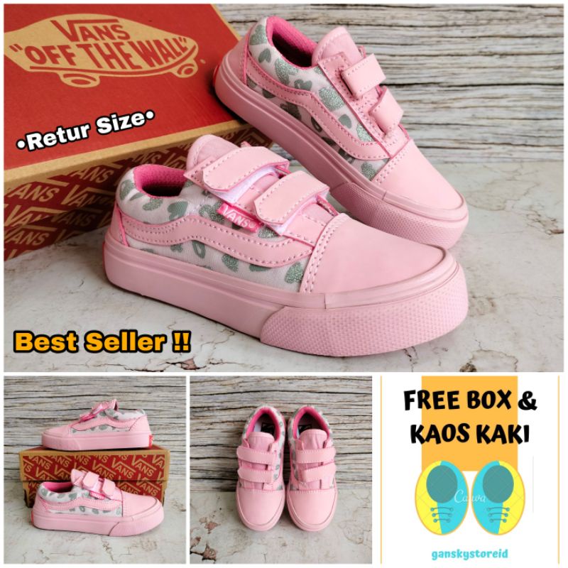 SEPATU ANAK VANS OLDSKOOL PINK PREMIUM HIGH QUALITY SEPATU ANAK PEREMPUAN KADO ANAK