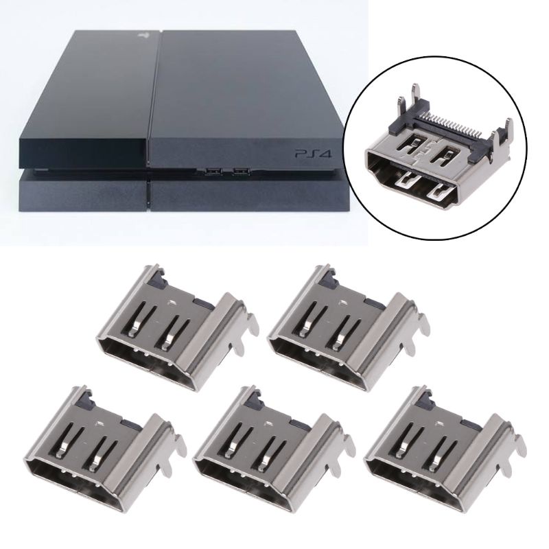 btsg 5Pcs Replacement Display HDMI-compatible Port Socket Jack Connector For