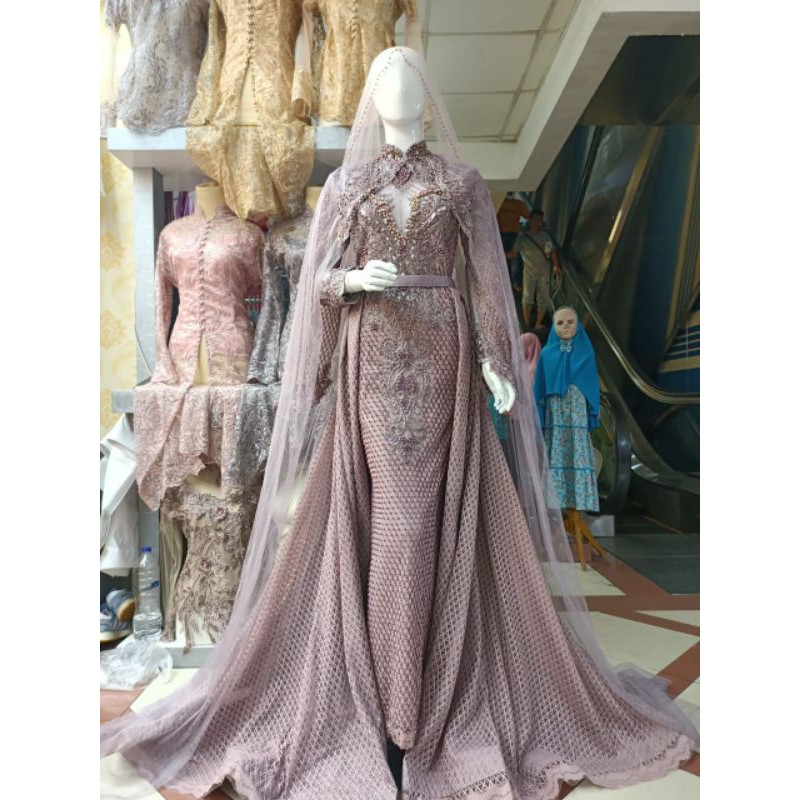 kebaya pengantin ekor / baju pengantin / kebaya ekor