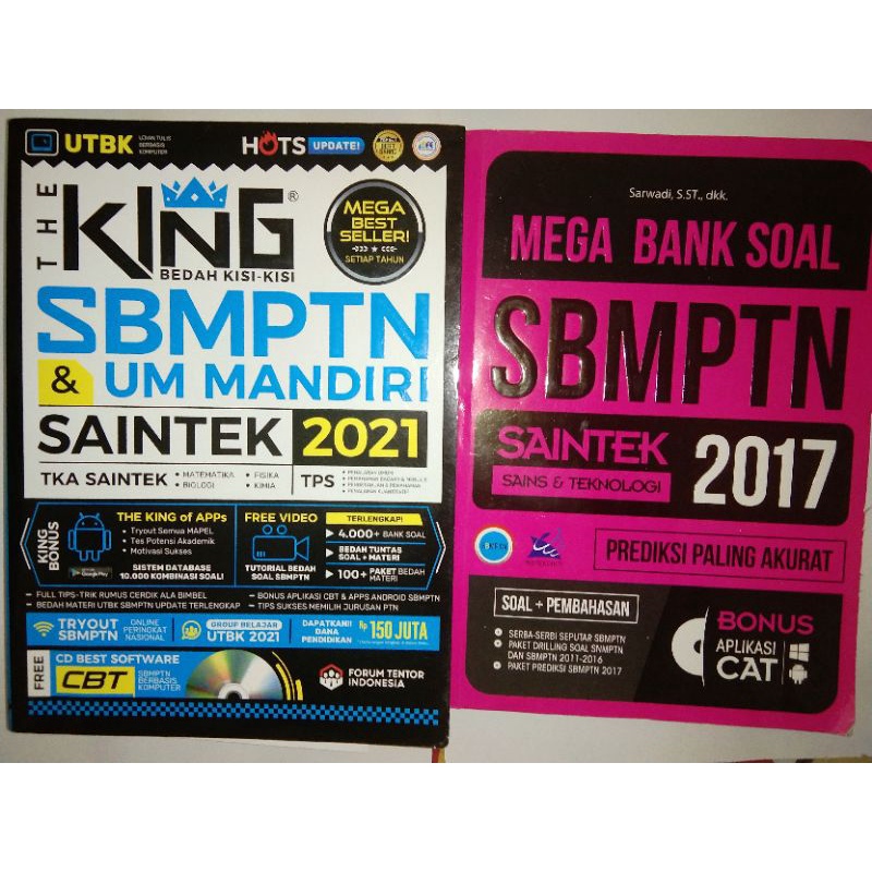 PRELOVED THE KING SAINTEK 2021 BONUS MEGA BANK SOAL SBMPTN 2017