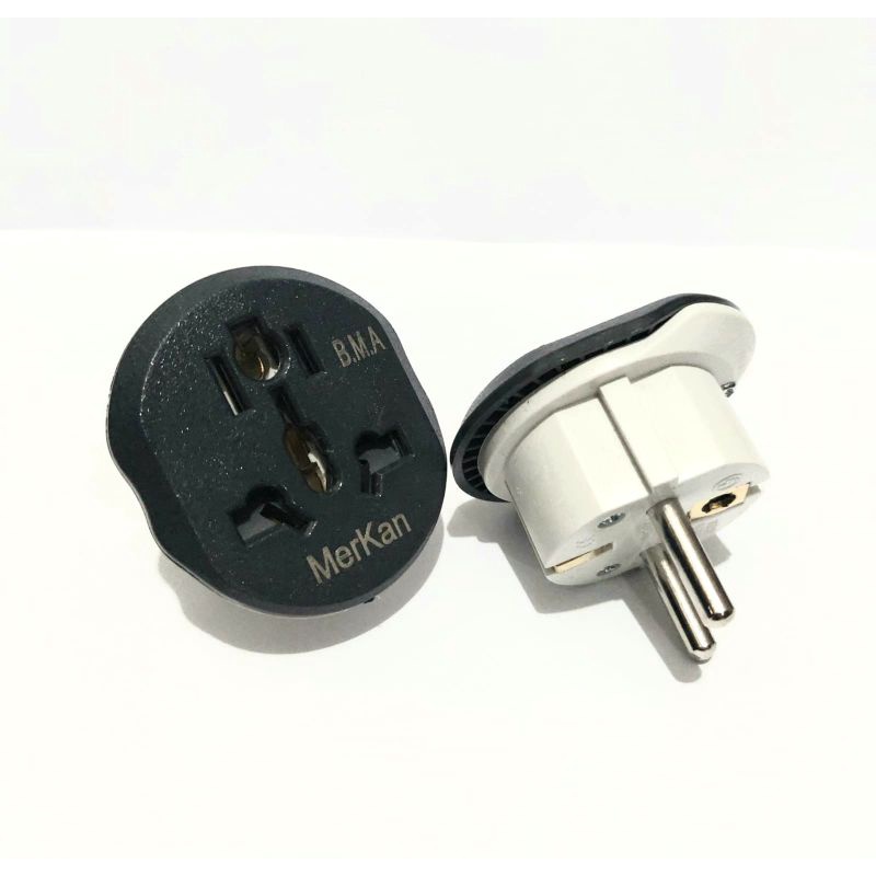 Over Steker Merkan kualitas BOSS Universal Travel Adaptor Adapter 16A Sambungan Colokan Kaki 3 Multi ke kaki 2